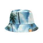 Delicate Watercolor Painting Surreal Oasis Scene With Intense Dramatic Lighting Inside Out Bucket Hat