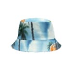 Delicate Watercolor Painting Surreal Oasis Scene With Intense Dramatic Lighting Inside Out Bucket Hat (Kids)