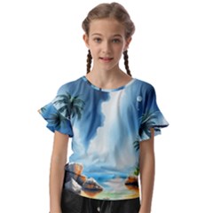 Kids  Cut Out Flutter Sleeves 