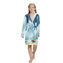 Kids  Long Sleeve Velvet Lounge Robe 