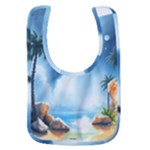 Delicate Watercolor Painting Surreal Oasis Scene With Intense Dramatic Lighting Baby Bib