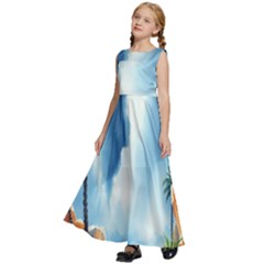 Kids  Satin Sleeveless Maxi Dress 