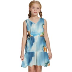 Kids  Sleeveless Tiered Mini Dress 