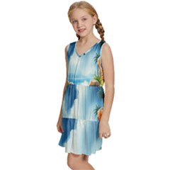 Kids  Sleeveless Tiered Mini Dress 