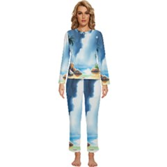 Womens  Long Sleeve Lightweight Pajamas Set 