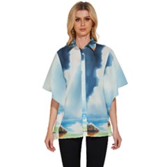 Women s Batwing Button Up Shirt 