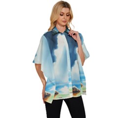 Women s Batwing Button Up Shirt 