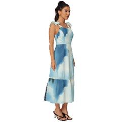 Tie-Strap Tiered Midi Chiffon Dress 