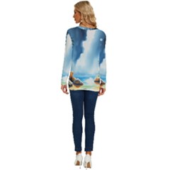 Long Sleeve Crew Neck Pullover Top 