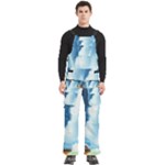 Delicate Watercolor Painting Surreal Oasis Scene With Intense Dramatic Lighting Men s Side Zip Front Pouch Ski And Snowboard Bib Pants	