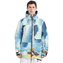 Men s Multi Pockets Zip Ski and Snowboard Waterproof Breathable Jacket 