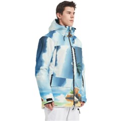 Men s Multi Pockets Zip Ski and Snowboard Waterproof Breathable Jacket 