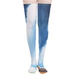 Delicate Watercolor Painting Surreal Oasis Scene With Intense Dramatic Lighting Thigh High Stockings