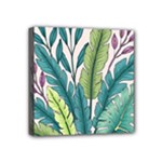 Illustrations Plants Nature Leaves Mini Canvas 4  x 4  (Stretched)