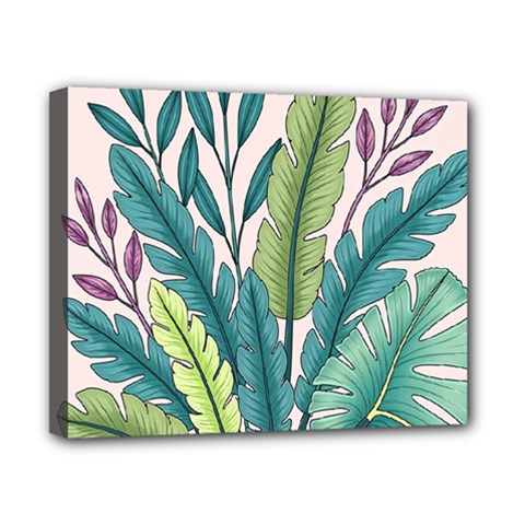 Illustrations Plants Nature Leaves Canvas 10  x 8  (Stretched) from ArtsNow.com