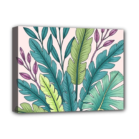 Illustrations Plants Nature Leaves Deluxe Canvas 16  x 12  (Stretched)  from ArtsNow.com