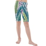 Illustrations Plants Nature Leaves Kids  Mid Length Swim Shorts