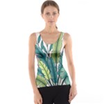 Illustrations Plants Nature Leaves Women s Basic Tank Top