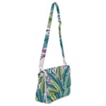 Illustrations Plants Nature Leaves Shoulder Bag with Back Zipper