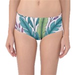 Illustrations Plants Nature Leaves Mid-Waist Bikini Bottoms