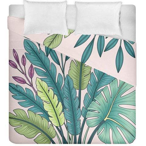 Illustrations Plants Nature Leaves Duvet Cover Double Side (King Size) from ArtsNow.com