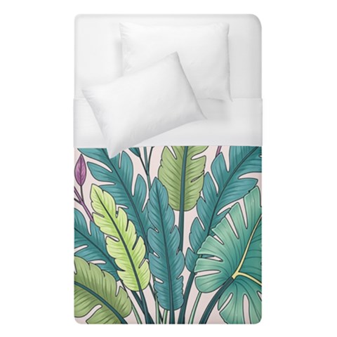 Illustrations Plants Nature Leaves Duvet Cover (Single Size) from ArtsNow.com