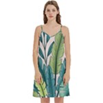 Illustrations Plants Nature Leaves Mini Camis Dress With Pockets