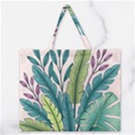 Illustrations Plants Nature Leaves Zipper Large Tote Bag