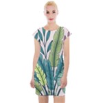 Illustrations Plants Nature Leaves Cap Sleeve Bodycon Dress