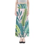 Illustrations Plants Nature Leaves Full Length Maxi Skirt