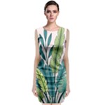 Illustrations Plants Nature Leaves Classic Sleeveless Midi Dress