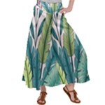 Illustrations Plants Nature Leaves Women s Satin Palazzo Pants