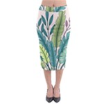 Illustrations Plants Nature Leaves Midi Pencil Skirt