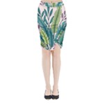 Illustrations Plants Nature Leaves Midi Wrap Pencil Skirt