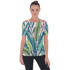 Shoulder Cut Out Short Sleeve Top 