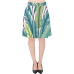 Illustrations Plants Nature Leaves Velvet High Waist Skirt