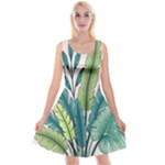 Illustrations Plants Nature Leaves Reversible Velvet Sleeveless Dress