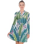 Illustrations Plants Nature Leaves Long Sleeve Panel Dress