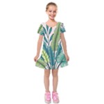 Illustrations Plants Nature Leaves Kids  Short Sleeve Velvet Dress