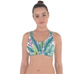 Illustrations Plants Nature Leaves Cross String Back Sports Bra