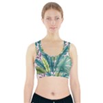 Illustrations Plants Nature Leaves Sports Bra With Pocket