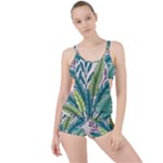 Illustrations Plants Nature Leaves Boyleg Tankini Set 