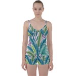 Illustrations Plants Nature Leaves Tie Front Two Piece Tankini