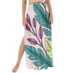 Illustrations Plants Nature Leaves Maxi Chiffon Tie-Up Sarong