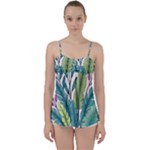 Illustrations Plants Nature Leaves Babydoll Tankini Top