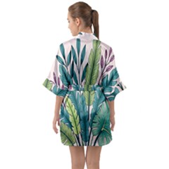 Half Sleeve Satin Kimono  