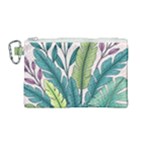 Illustrations Plants Nature Leaves Canvas Cosmetic Bag (Medium)