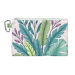 Illustrations Plants Nature Leaves Canvas Cosmetic Bag (Large)