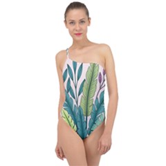 Classic One Shoulder Swimsuit 