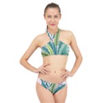 Illustrations Plants Nature Leaves High Neck Bikini Set